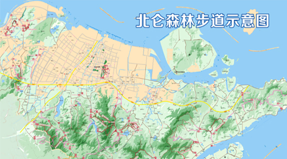 北仑森林步道示意图