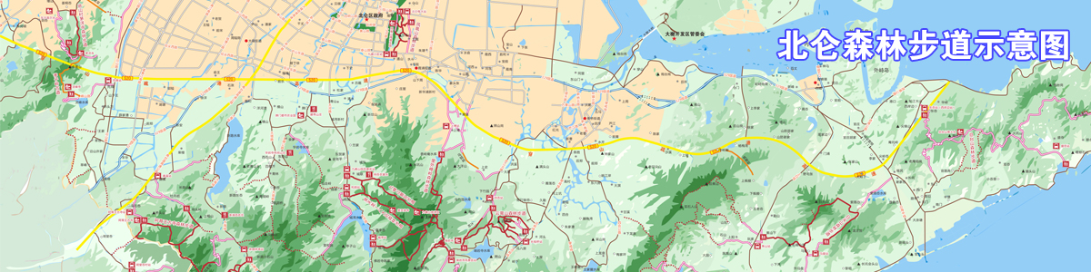 北仑森林步道示意图